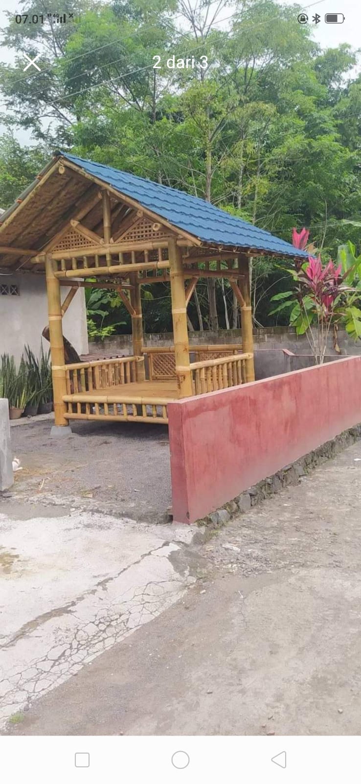 Gazebo bambu murah area jogja dan sekitar nya