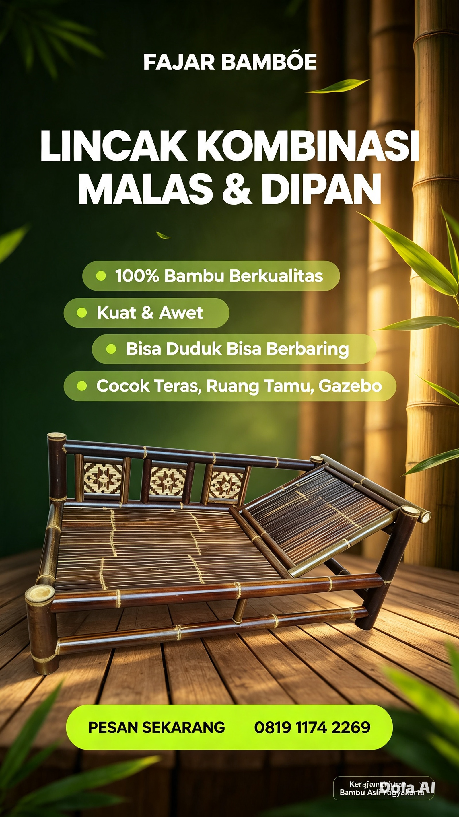 Dipan kombinasi malas dan lincak